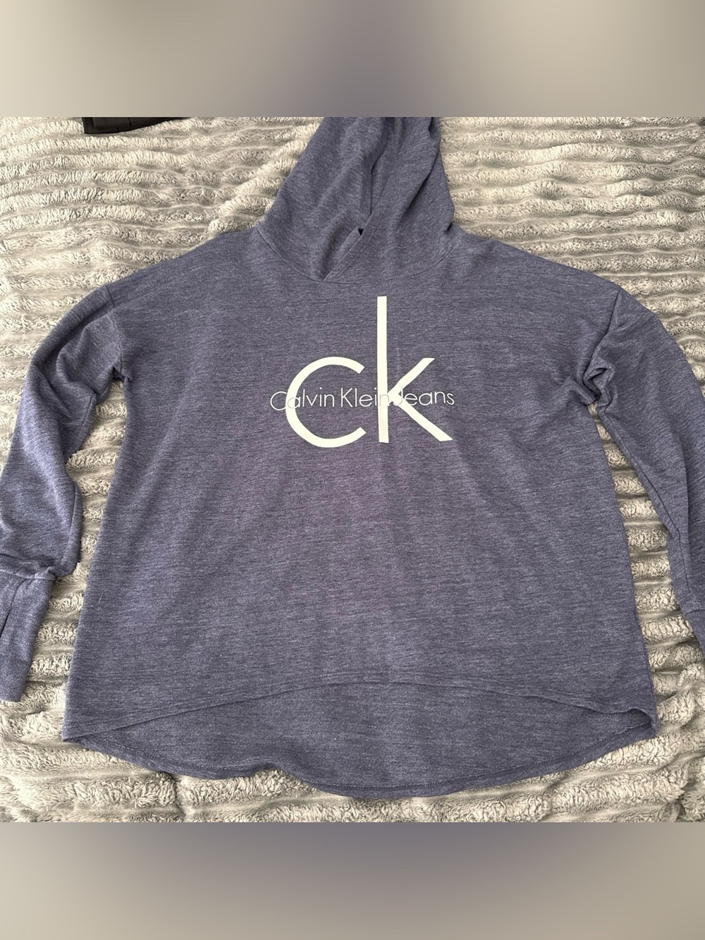 Calvin Klein Jeans Heather Gray Logo Pullover